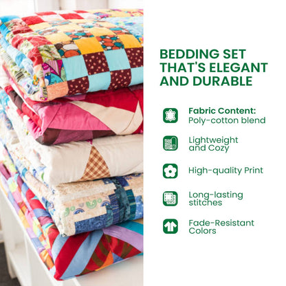 Snowy Magic 3-Piece Quilted Bedding Set NCU0DV1767