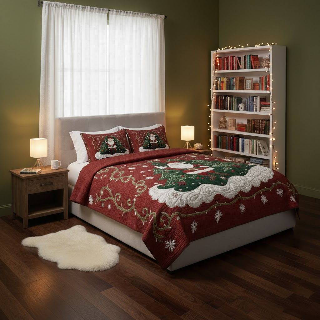 Santa Workshop Wonder 3-Piece Quilted Bedding Set NCU0DK2056