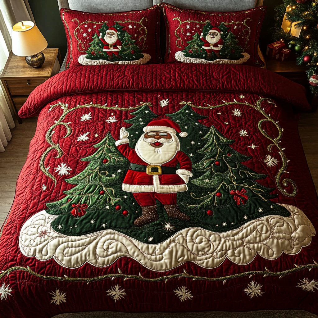 Christmas 3-Piece Quilted Bedding Set NCU0VT270